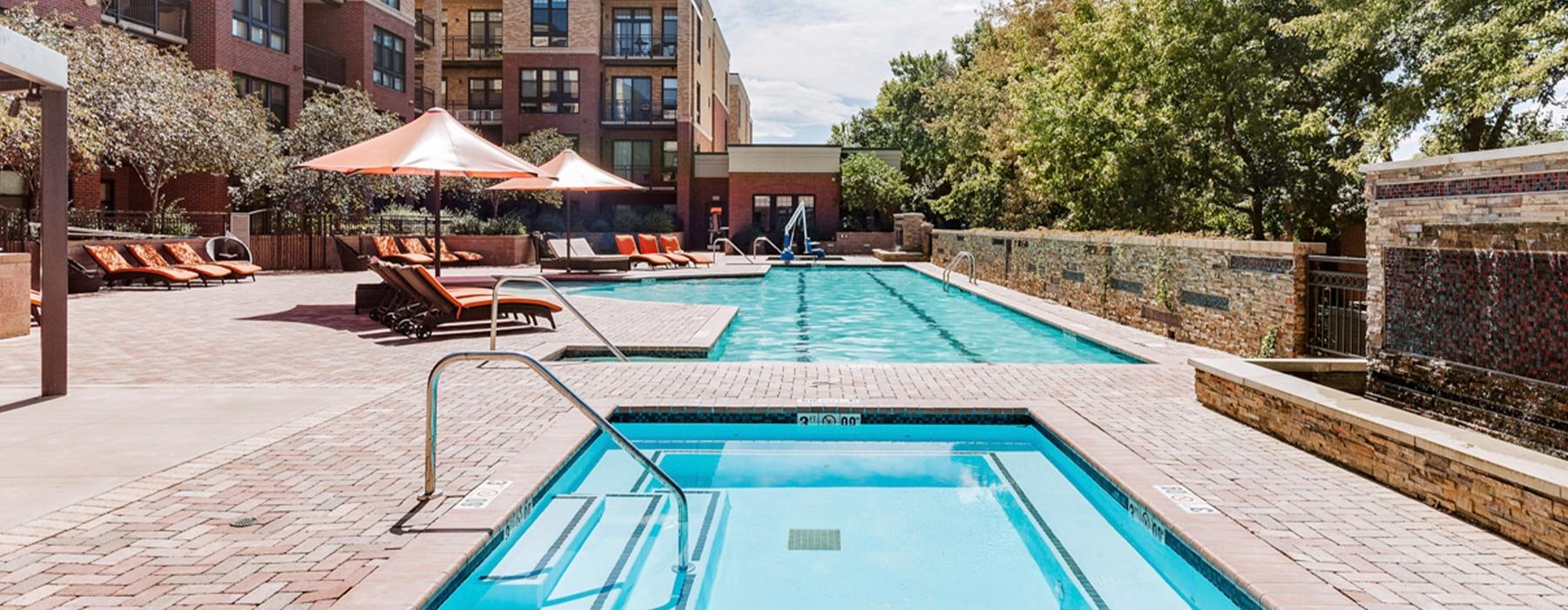 swimming pool and jacuzzi