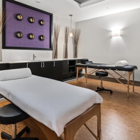 Enjoy our resident-only features room with massage tables