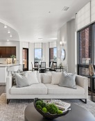 a large living room with a large window