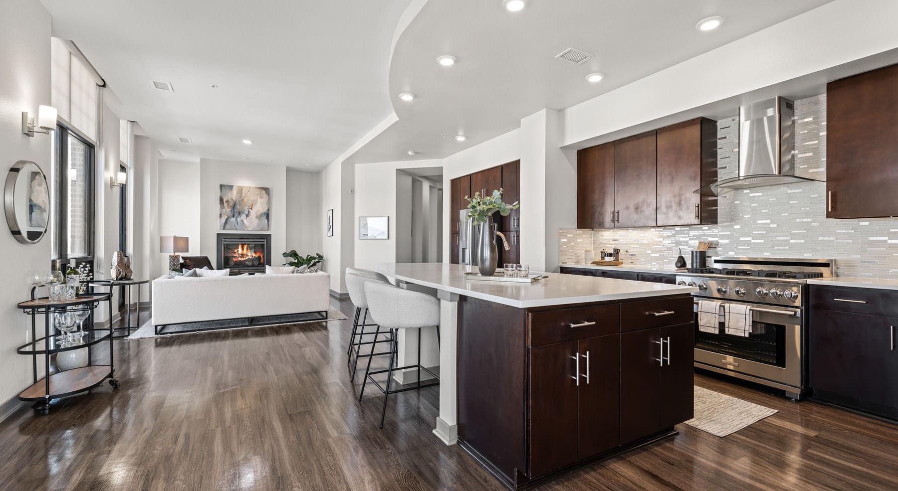 kitchen island with chairs